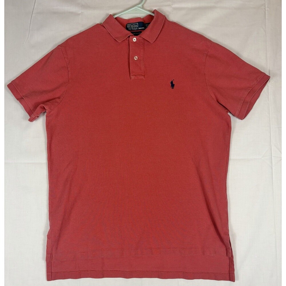 Polo Ralph Lauren Polo S/S Vintage Pink Coral Salmon Custom Fit Men’s L